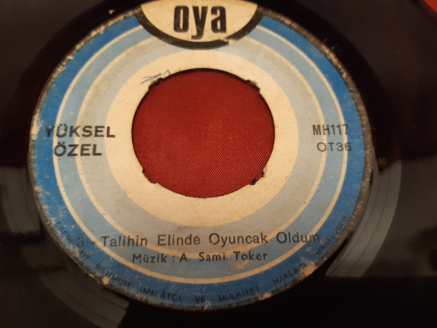 OYA YÜKSEL ÖZEL BEKLİYORUM YOLUNU MÜZİK 45 LİK YERLİ PLAK