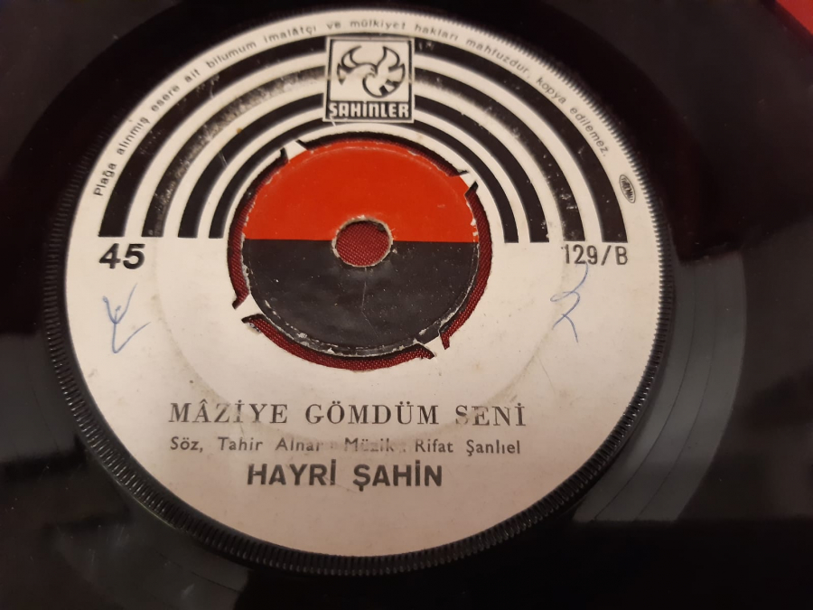 ŞAHİNLER HAYRİ ŞAHİN AŞKIMIZIN SONU  MAZİYE GÖMDÜM SENİ 45 LİK YERLİ PLAK 