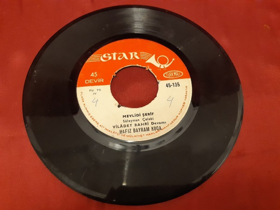 STAR FU 69 III 45 - 135 MEVLİDİ ŞERİF 45 LİK YERLİ PLAK 