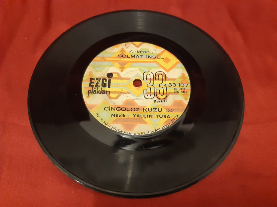 EZCİ PLAK 33 MASAL CİNGOLOZ KUZU SOLMAZ İNSEL . HAYLAZ TOMBALAK 45 LİK YERLİ PLAK 