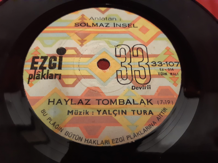 EZCİ PLAK 33 MASAL CİNGOLOZ KUZU SOLMAZ İNSEL . HAYLAZ TOMBALAK 45 LİK YERLİ PLAK 