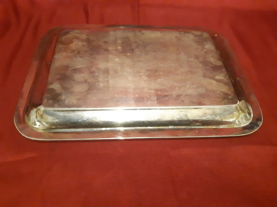 METAL GÜMÜŞ KAPLAMA CİFT FİNCANLIK TİRYAKİ TEPSİ