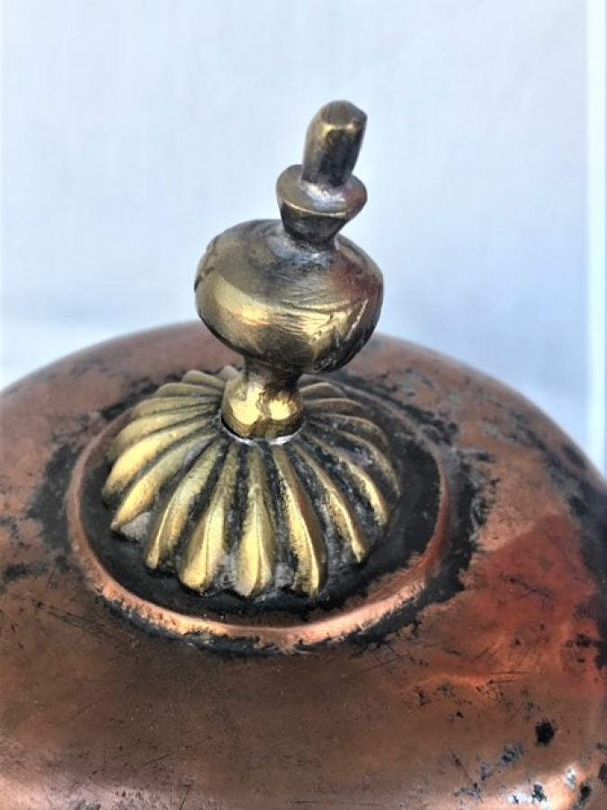 OSMANLI BAKIR KAHVEDAN İBRİK HER YERİ TAMAMEN EL YAPIM 