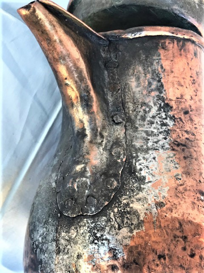 OSMANLI BAKIR KAHVEDAN İBRİK HER YERİ TAMAMEN EL YAPIM 