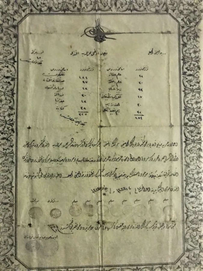 OSMANLI DİPLOMA VEKALETİ CİFT CAMLI CERCEVESİNDE 