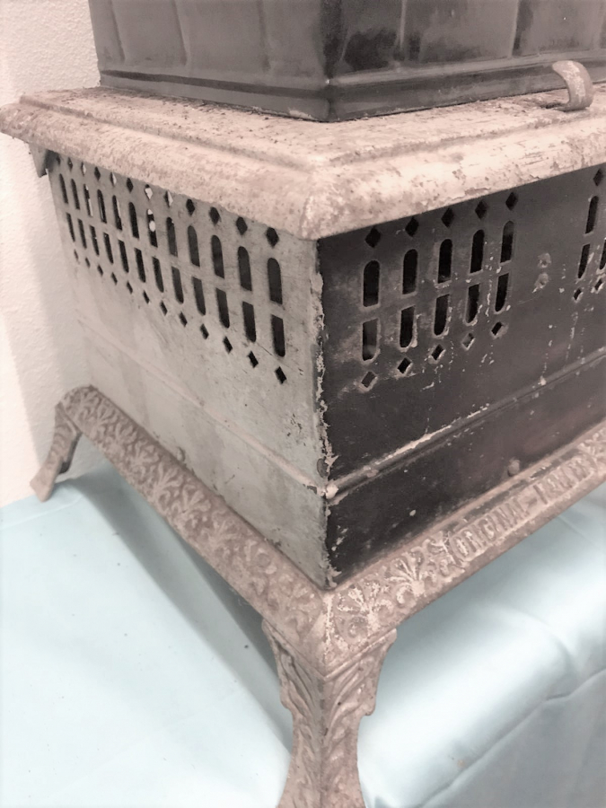 OSMANLI PAZARINA YAPILMIŞ METAL GÖVDE SİYAH EMAYE GAZ DEPOLU BORUSUZ TAŞINABİLİR ORICINAL HALLER SOBA