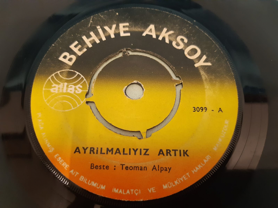 ATLAS PLAK BEHİYE AKSOY AYRILMALIYIZ ARTIK , FALCI 45 LİK YERLİ PLAK 