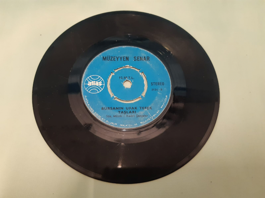 ATLAS PLAK MÜZEYYEN SENAR BURSANIN UFAK TEFEK TAŞLARI , GEZDİĞİM DİKENLİ AŞK YOLLARINDA 45 LİK YERLİ PLAK 