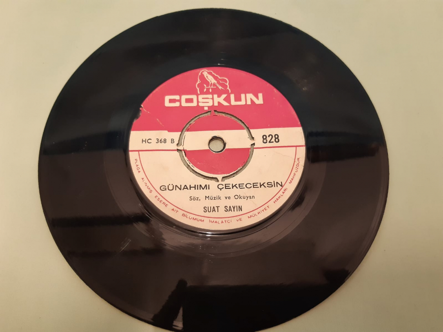 COŞKUN PLAK ARTIK SEVMİYECEĞİM , GÜNAHIMI ÇEKECEKSİN 45 LİK YERLİ PLAK 