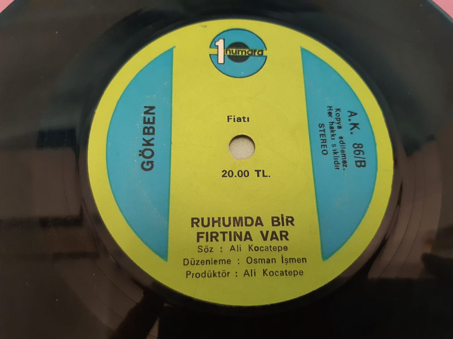 GAKA PLAKLAR GÖKBEN DİRİ DAHDAR , RUHUMDA BİR FIRTINA VAR 45 LİK YERLİ PLAK 