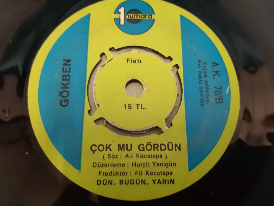 GAKA PLAKLAR GÖKBEN DİRİ DAHDAR , RUHUMDA BİR FIRTINA VAR 45 LİK YERLİ PLAK 