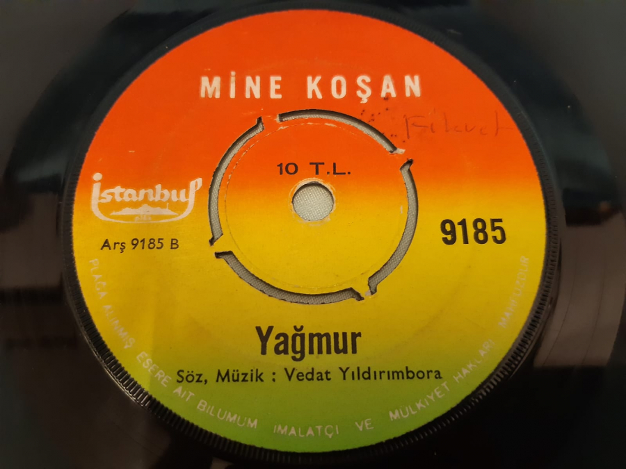 İSTANBUL PLAK MİNE KOŞAN VİCDAN AZABI YAĞMUR 45 LİK YERLİ PLAK 