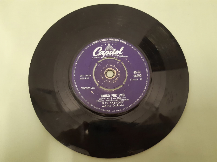 CAPITAL PLAK RAY ANTHONY  PETER GUNN , TANGO FOR TWO 45 LİK YABANCI PLAK 
