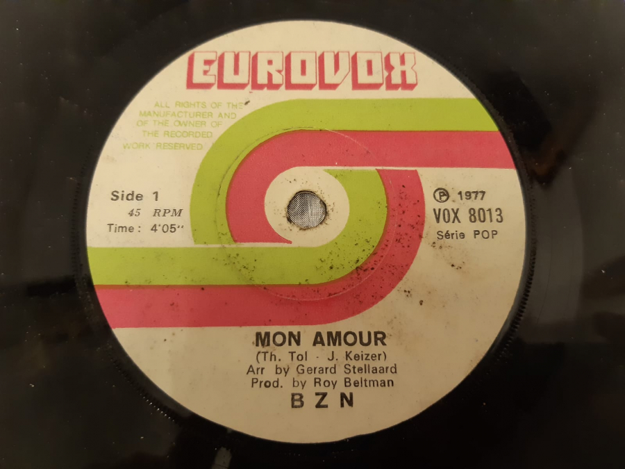 EURDUOX PLAK B Z N MON AMOUR , MEMORIES 45 LİK YABANCI PLAK 