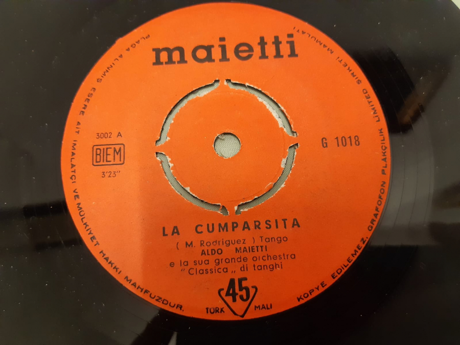 MAİETTİ PLAK LA CUMPARSITA , FASCINATION 45 LİK YABANCI PLAK 