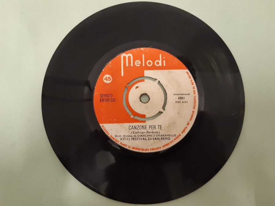 MELODİ PLAK ENDRİGO CANZONE PER TE , IL PRIMO BICCHIERE DI VINO 45 LİK YABANCI PLAK 