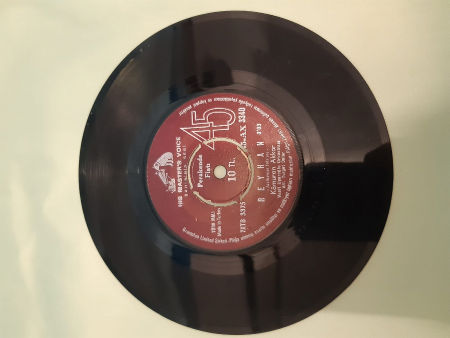 SAHİBİNİN SESİ KAMURAN AKKOR REYHAN , LALELER 45 LİK YERLİ PLAK 