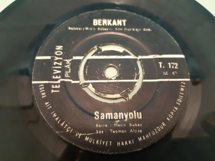 TELEVİZYON PLAK BERKANT SAMANYOLU , ÖZLEDİM SENİ 45 LİK YERLİ PLAK 