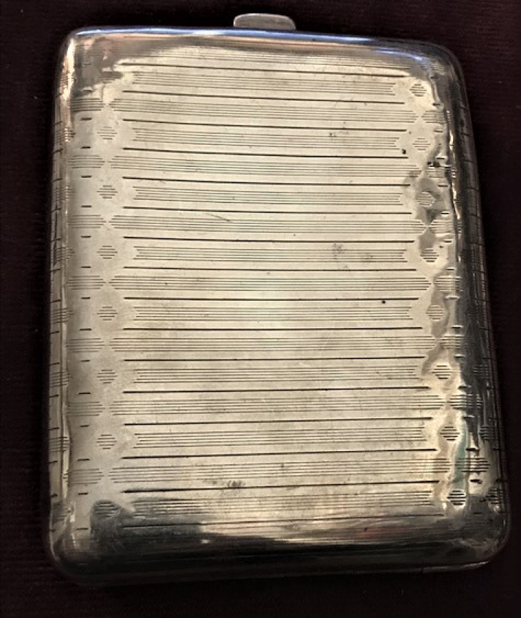 GÜMÜŞ KAPLAMA ARKA CEP SIGARA TABAKA İNGİLİZ