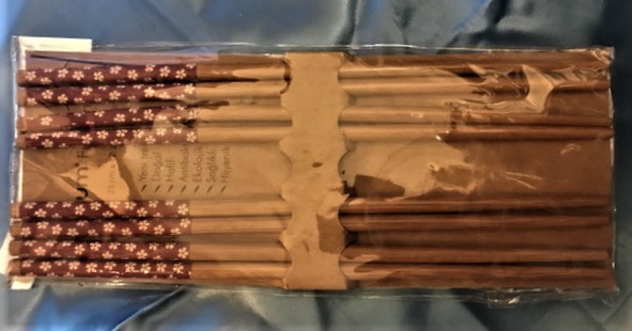 BAMBUM FETTUCİNİ YEMEK YEME CUBUKLARİ BANBU AGACI 4 TAKIM 8 ADET CUBUK