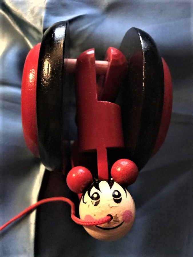 AHŞAP HAREKETLİ KIRMIZI SİYAH KABUKLU SALYANGÖZ OYUNCAK