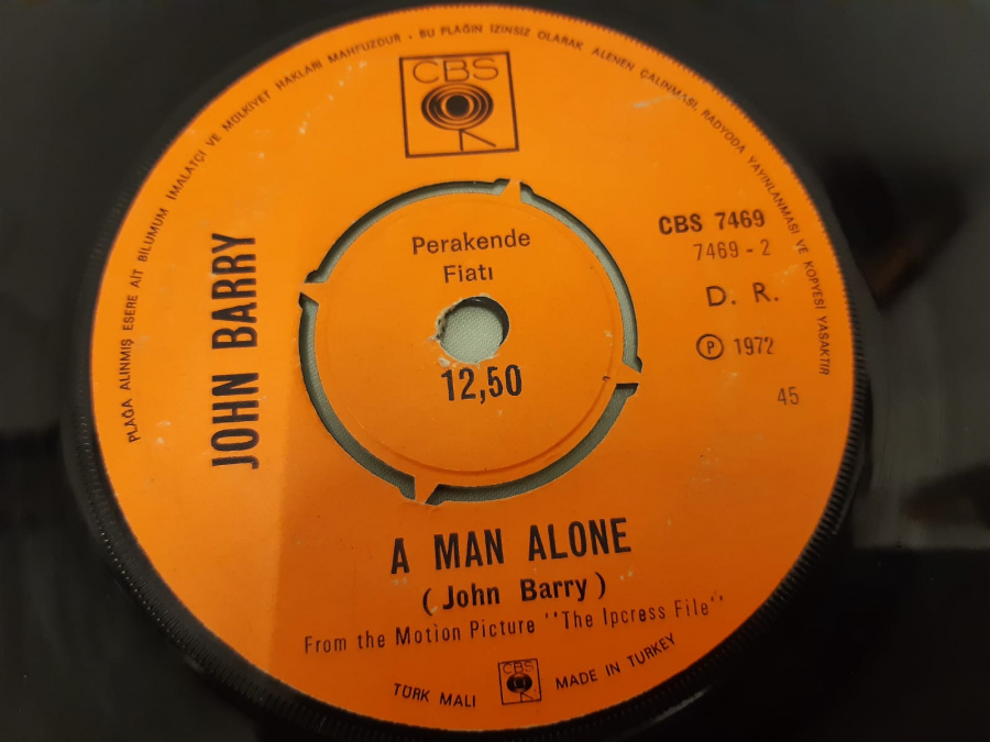 CBS PLAK JHON BARRY A MAN ALONE THEME FROM 45 LİK