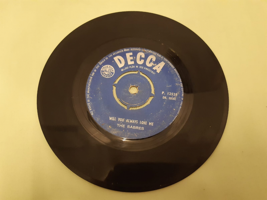 DECCA PLAK THE SABRES WILL YOU ALWAYS LOVE ME 45 LİK YABANCI PLAK 
