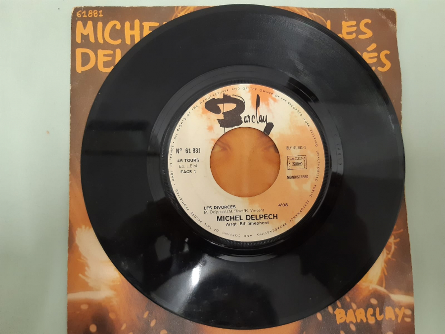 MICHEL DELPECH LES DIVORCES , LE PETIT ROUQUIN 45 LİK YABANCI PLAK 
