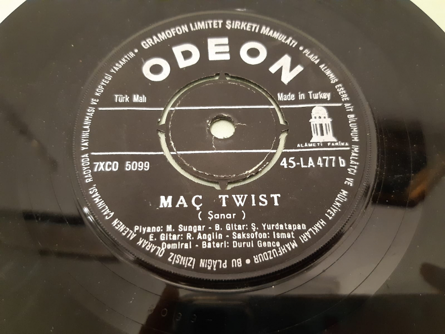 ODEON PLAK NORMA MIA . MAÇ TWIST 45 LİK YERLİ PLAK 