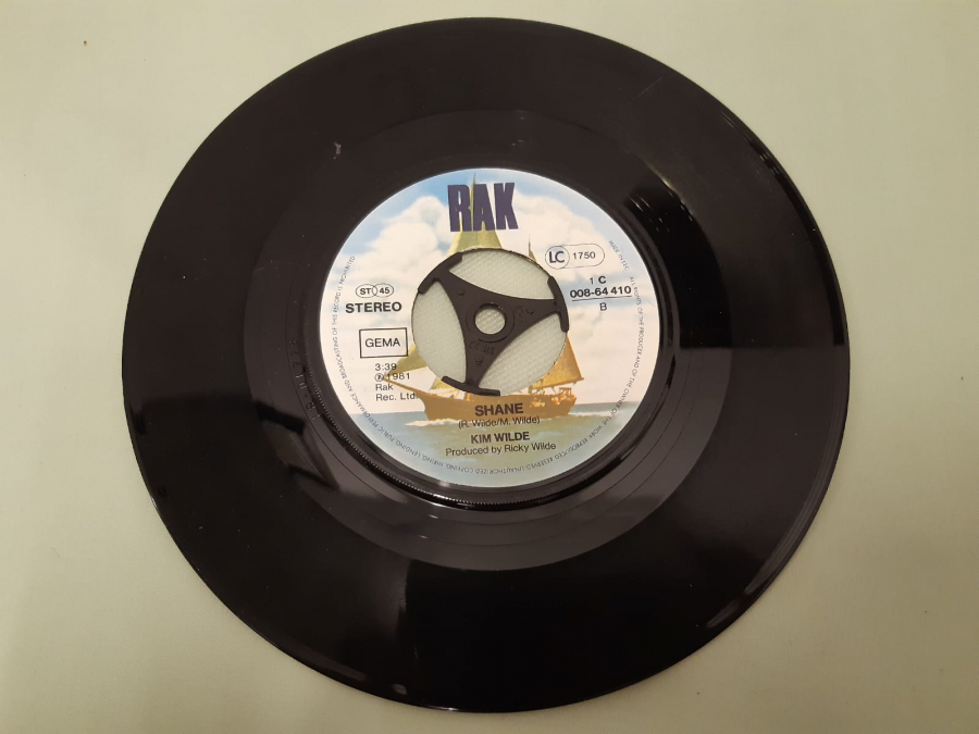 RAK PLAK KIM WILDE SHANE , CHEQUERED LOVE 45 LİK YABANCI PLAK 