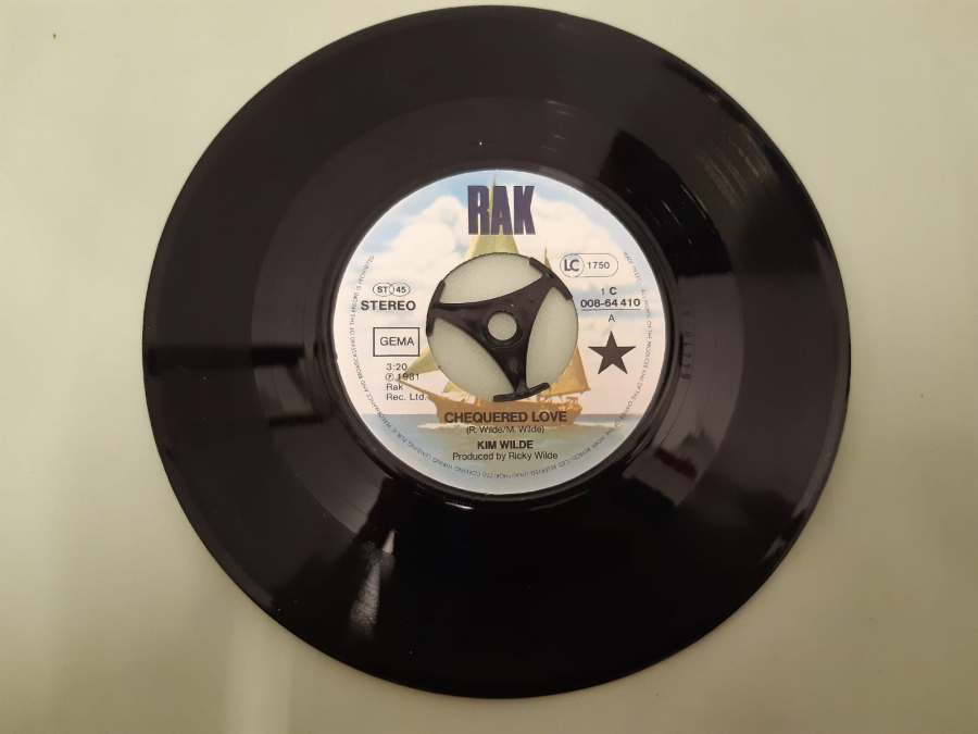 RAK PLAK KIM WILDE SHANE , CHEQUERED LOVE 45 LİK YABANCI PLAK 