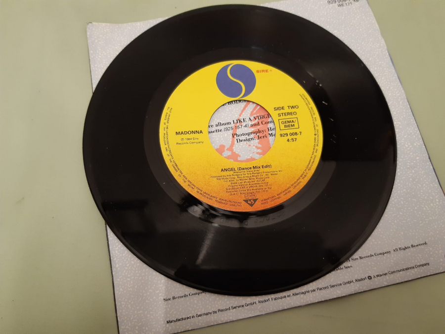 SIDE ONE SRETEO PLAK MADONNA ANGEL 45 LİK YABANCI PLAK 