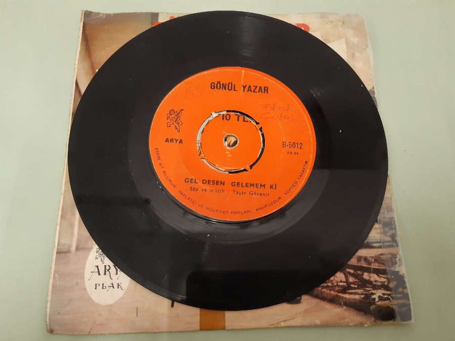 GÖNÜL YAZAR ŞIP SEVDİ , GEL DESEN GELEMEM Kİ 45 LİK YERLİ PLAK 