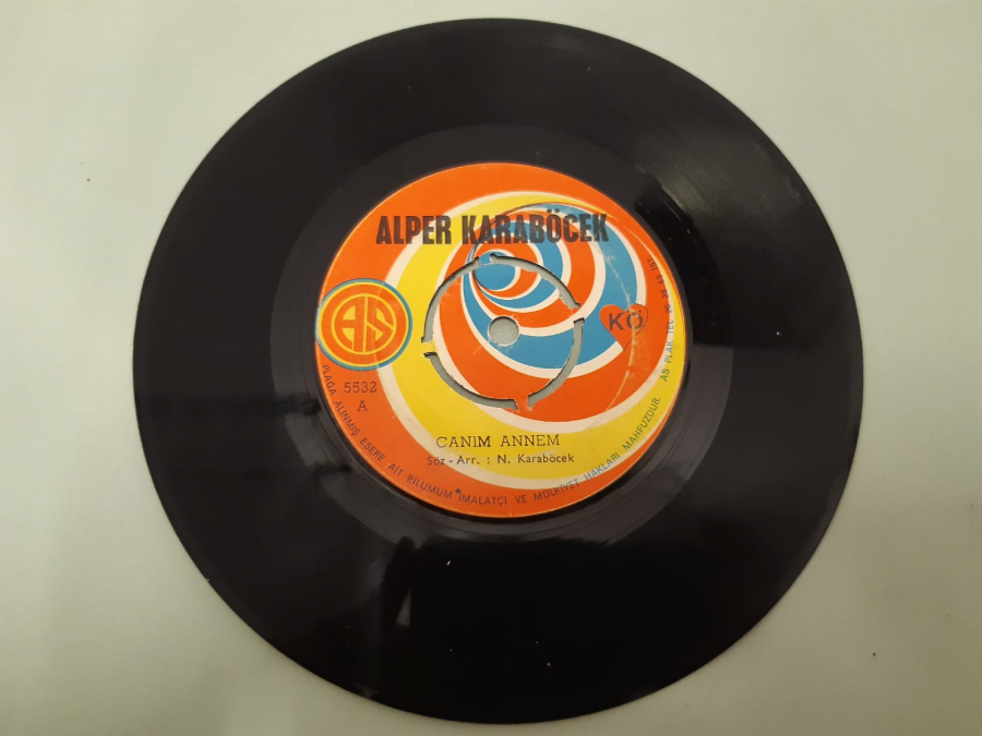 ALPER KARABÖCEK CANIM ANNEM , KAŞIK OYUNU 45 LİK YERLİ PLAK 