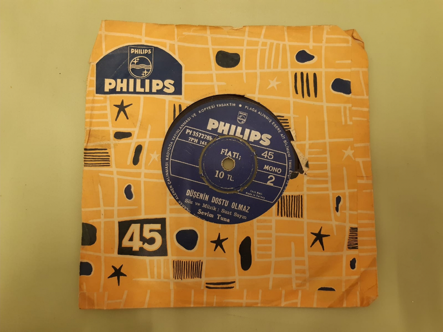 SEVİM TUNA DÜŞENİN DOSTU OLMAZ , BAĞDAT YOLUNDA 45 LİK YERLİ PLAK 