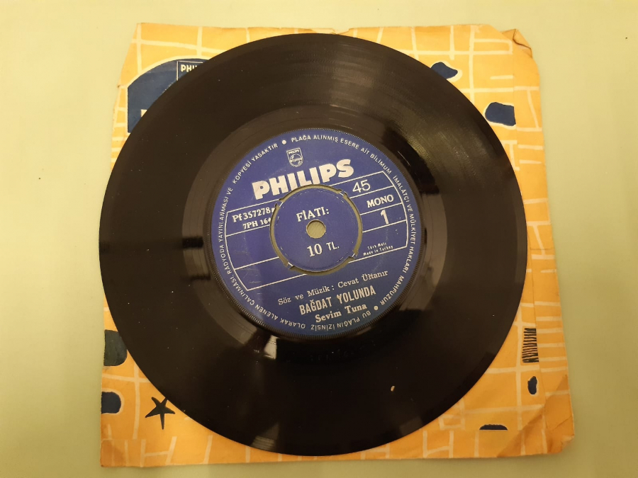 SEVİM TUNA DÜŞENİN DOSTU OLMAZ , BAĞDAT YOLUNDA 45 LİK YERLİ PLAK 