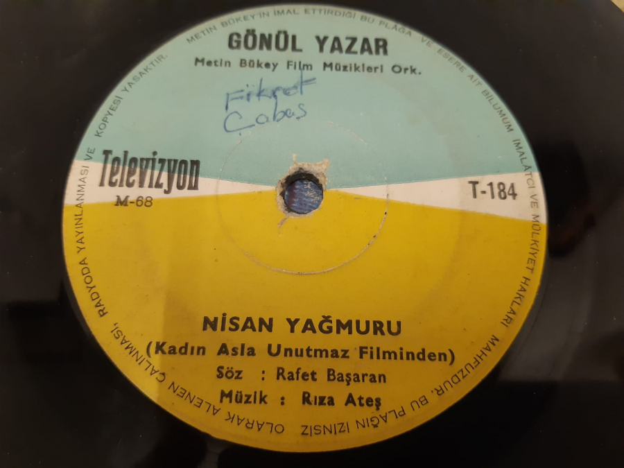  GÖNÜL YAZAR SABAH YILDIZI , NİSAN YAĞMURU 45 LİK YERLİ PLAK 
