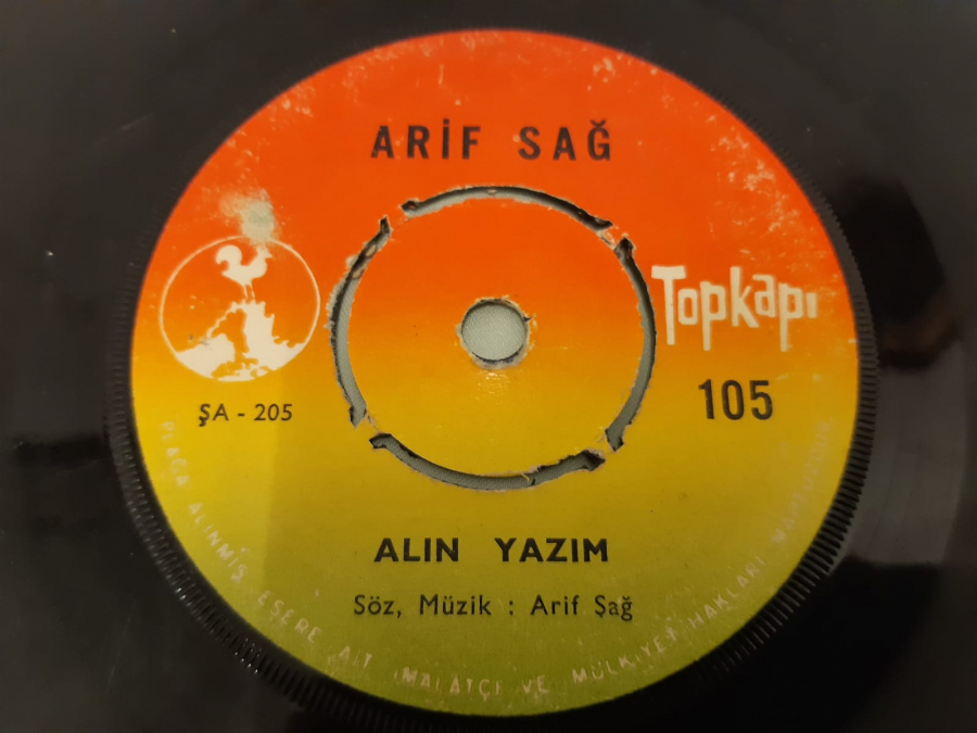  ARİF SAĞ GURBET TRENİ, ALIN YAZIM 45 LİK YERLİ PLAK 