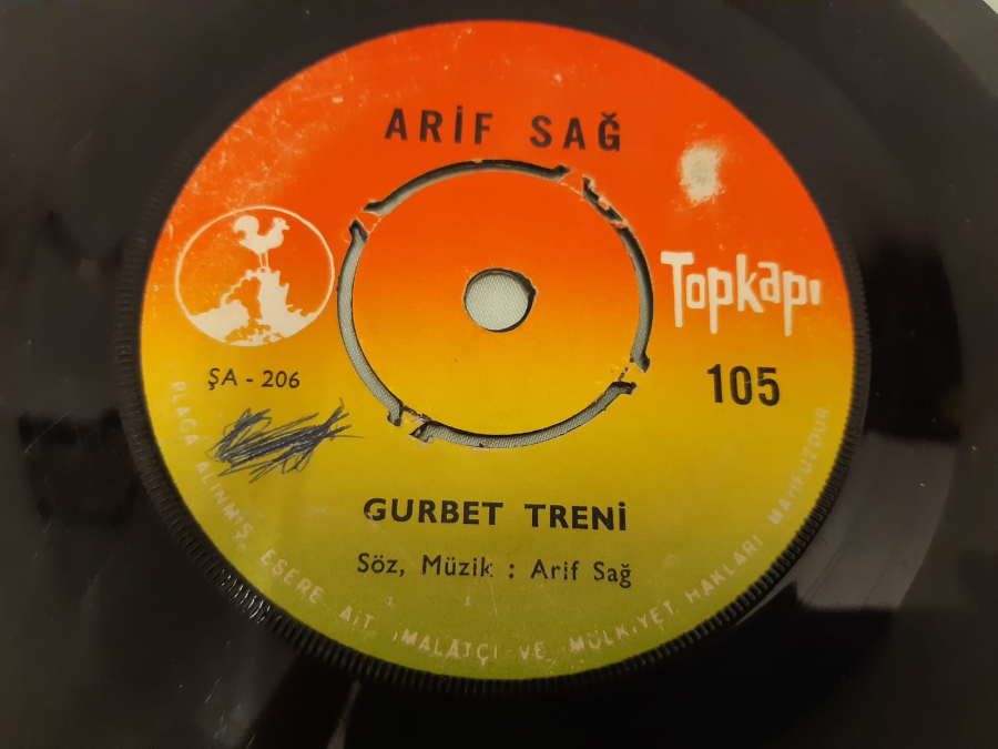  ARİF SAĞ GURBET TRENİ, ALIN YAZIM 45 LİK YERLİ PLAK 