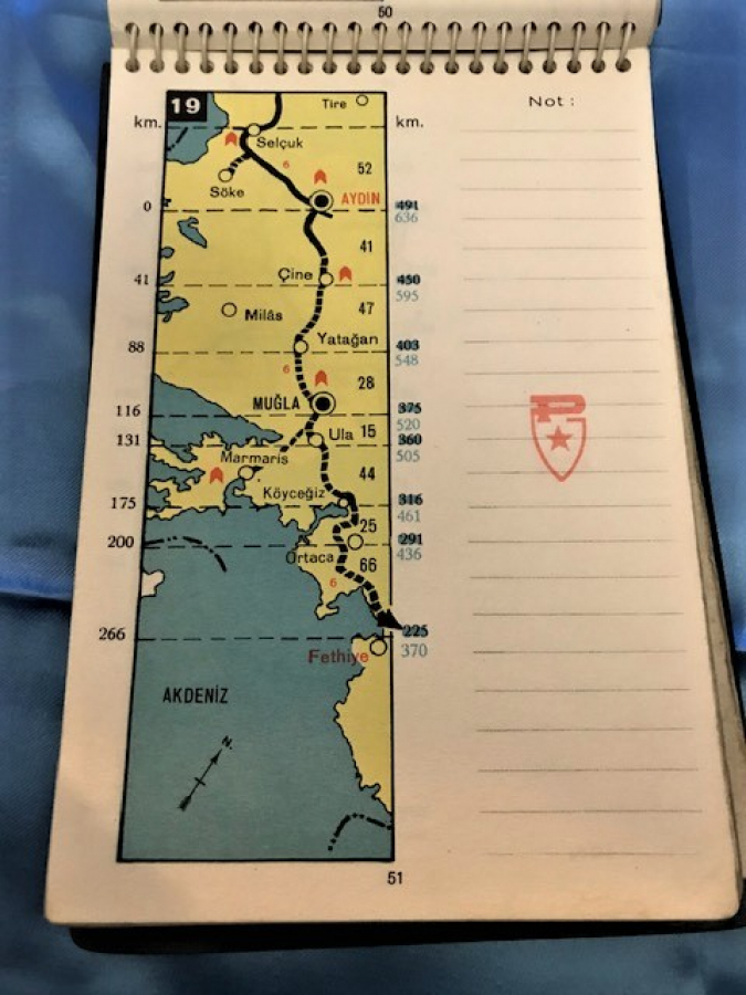 1969 YILI TÜRK PIRELLİ YOL REHBERİ VE NOT DEFTERİ