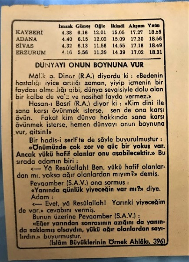 1981 MAYIS 29 CUMA GÜNÜNE AİT TAKVİM YAPRAGI