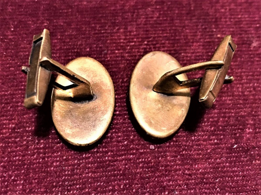  CİFT BAYRAKLI YELKENLİ TEMALI İNGİLİZ KIRALIYET AİLESİ ARMALI YELKENLİ GEMİ ALTIN KAPLAMA CİFT MANŞET  KOL DÜGMESİ