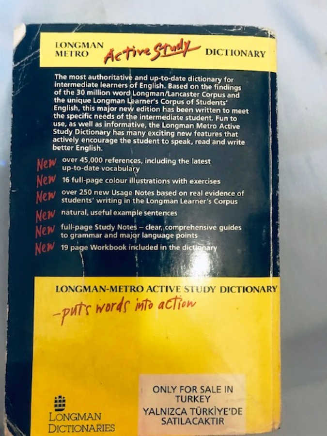LONGMAN METRO ACTİVE STUDY DICTIONARY OF ENGLISH