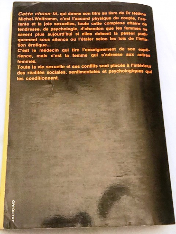 DR. HELENE MICHEL WOLFROMM   CETTE CHOSELA CONFLİTS SEXUELS DA LA FEMME FRANCSİSE