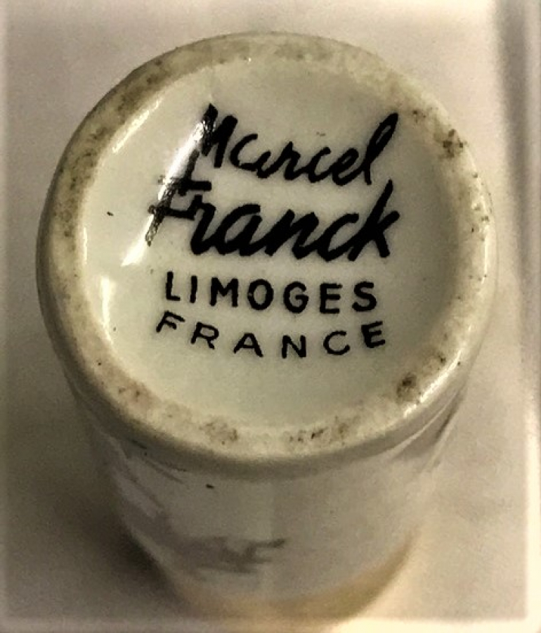 MARCEL FRANCK LİMOGES PERFUME ATOMİZER PORCELAİN PARİS EL BOYAMA