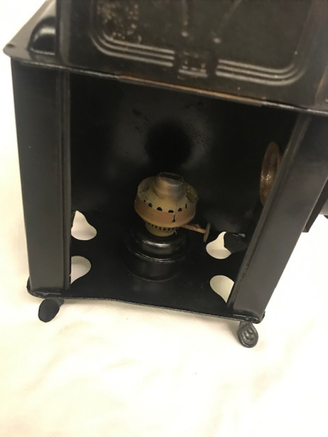 1900 USA METAL OYUNCAK SİNEMA FİLM MAKİNESİ MERCEK İCİ GAZLI OCAK