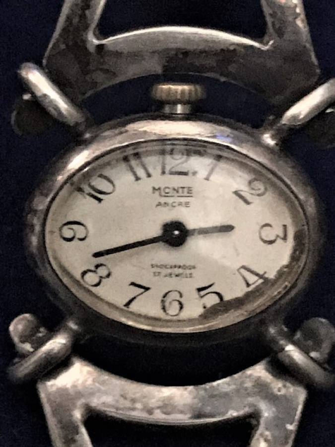 MONTE ANCRE ÖZEL TASARIM METAL KORDONLU  MEKANİK BAYAN SAATİ KADRAN 2.5 CM