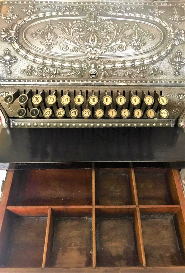 NATİONAL CASH REGİSTER MEKANİK YAZAR KASA 1800 YILLAR MEKANİK SERİ NO-1136197-336 