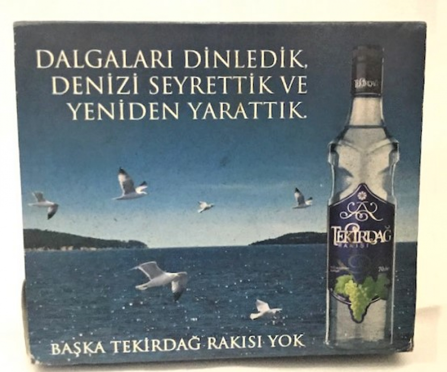 BAŞKA TEKİRDAG RAKI SI YAZAN REKLAMLI EV ŞEKLİNDE KARTON CİFT KUTULU KİBRİT 