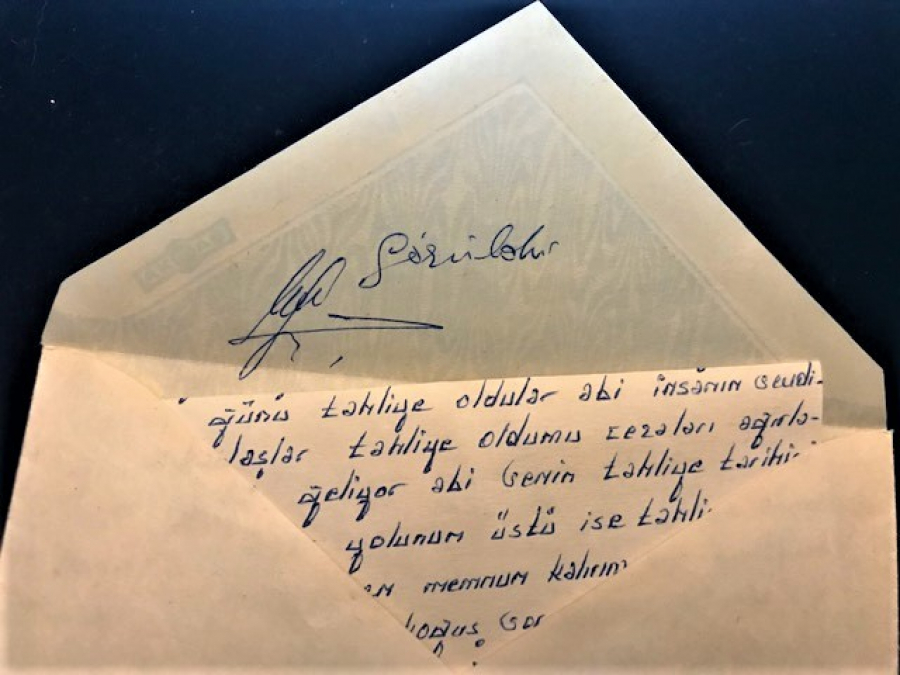 AZDAVAY CEZA EVİNDEN TAŞKÖPRÜ CEZA EVİNE MEKTUP 1983 TARİHLİ HAPİSHANE